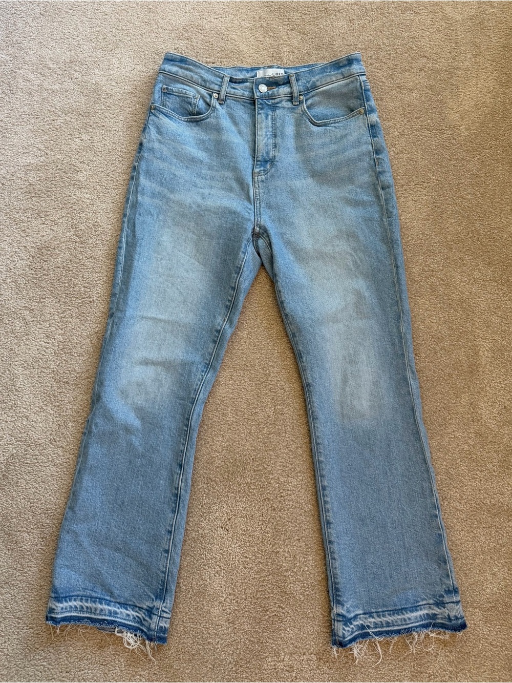 Light Wash Straight Leg Jeans